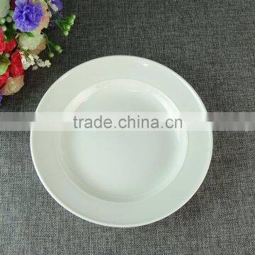 cheap stock porcelain pure white hotel use dessert plate