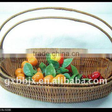 Egg shaped awn iron frame storage shopping basket