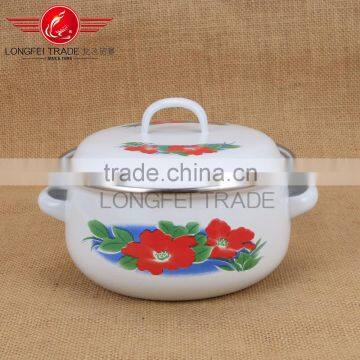 Chinese Style Hot Sale White Enamel Casserole Sets Wholesale photo-2