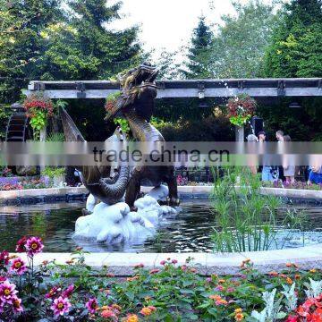 Animal Metal Bronze Garden Bronze Dragon Water Fountain photo-2