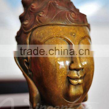 outdoor decoration metal large buddha head statues for sale