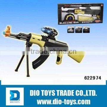 Outdoor toys ABS plastic safe B/O sniper toy gun toy sniper rifles included battery with light and viose