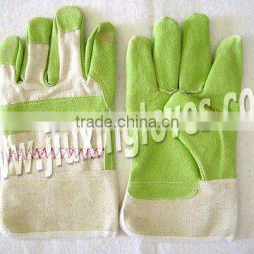 Green PVC Imitation Leather Glove