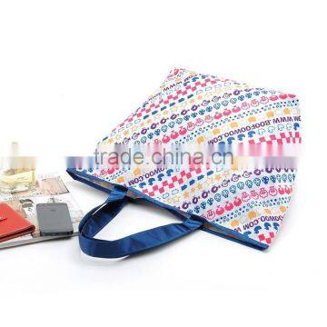 300D Polyester Dye Sublimation Full Color Printing Shopping Tote Bag,Waterproof Large Capacity Tote Bag photo-5