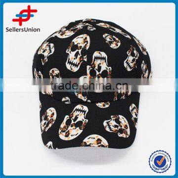 2017 new product alibaba best seller printed customized logo 100% polyester skull cap