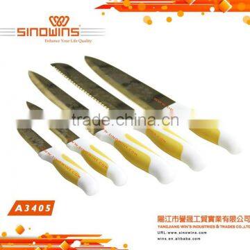 A3408 Excellent Style Super Quality Stainless Steel Kitchen Knife Set With Soft Handle photo-3