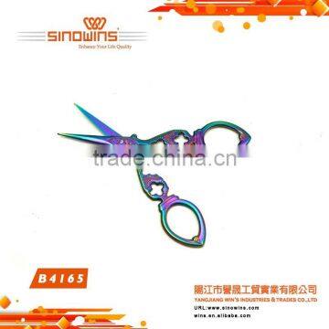 B4165 Super Design and Practical Stainless Steel Beauty Scissors With Colorful Titanium Plated photo-3