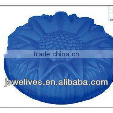 Factory 2013 New desig blue sunflower shape Silicone Cake Mold