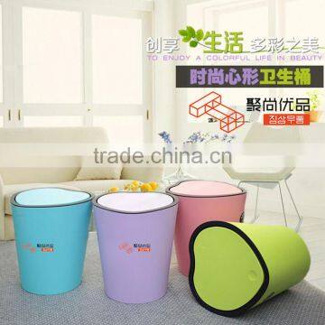 L00118 2017 New Design High Quality Plastic Trash Bin, Plastic Recycle Bin Heart Shape photo-1