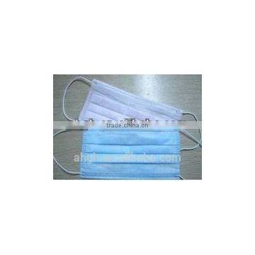 White Disposable 3 ply Non woven Face Mask