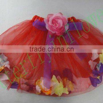 baby girl petals filled skirts