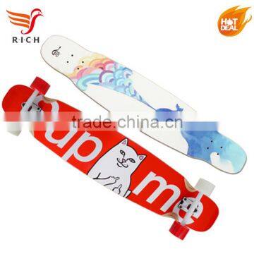 HSCW10 Long board Canadian Maple Wood Skateboard for girls dance