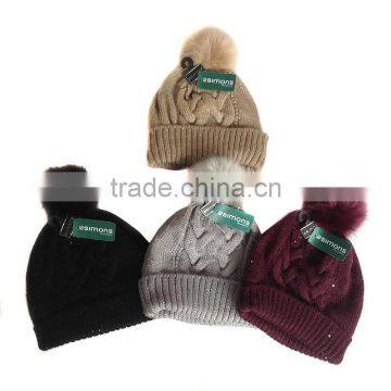 Knitted Women New Style Girls Fashion Winter Women Hat Beanie Factory photo-6