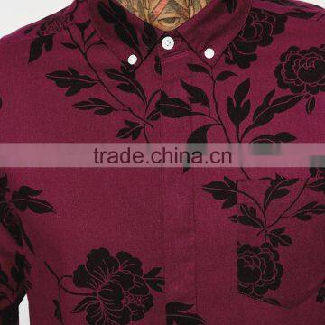 Floral Shirt Men Casual Shirt in Long Sleeve Twill Casual Shirt photo-3