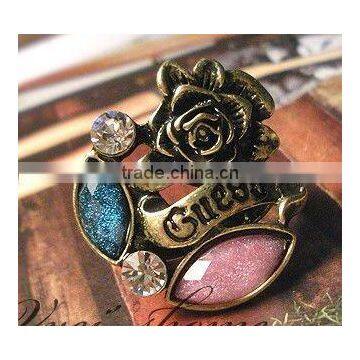 fashion rose rings, fashion antique rings, fashion semi-precious stone rings