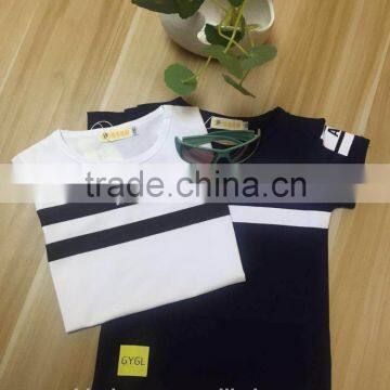 shirt fabric new style fashion boy's shirt black white grey cotton t-shirt