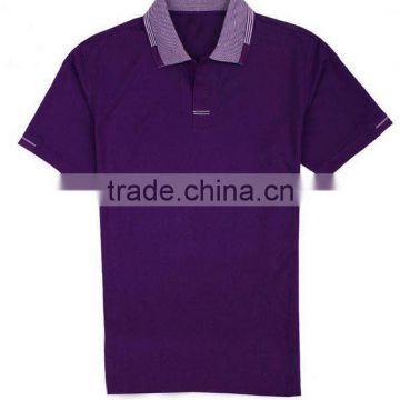 plain polo shirt for men striped collar