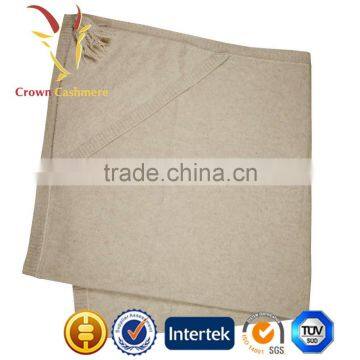 Wholesale Knitted Kid Cashmere Throw Blanket With Fringe photo-2