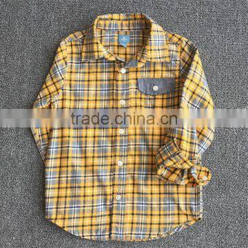 Kids plaid flannel causal latest shirt designs for boys