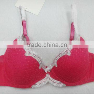 red charming lady's bra underwear with embroidery