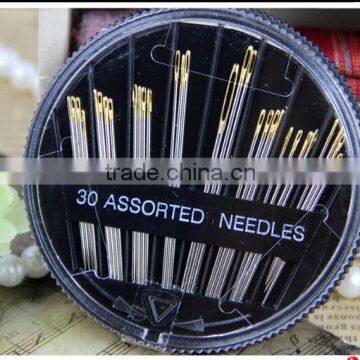 30 Count Assorted Hand Sewing Needles Comapct With Golden End photo-2