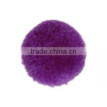 Cashmere Pom Pom Balls DIY Craft Decoration Purple Round 20mm Dia.