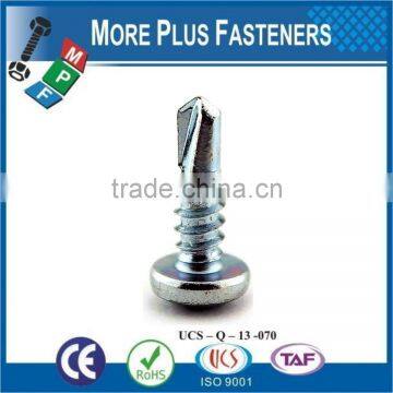 Made in Taiwan Pan Head Phillips Recess Stainless Steel Zinc Plated Zinc Finish Self Drilling Screw photo-6