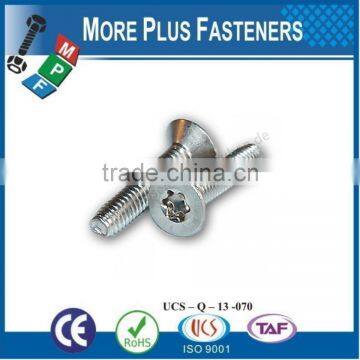 Made In Taiwan DIN 7500 Pozi Pan Head Pozi Flat Countersunk Head Thread Forming Screws Metric Thread