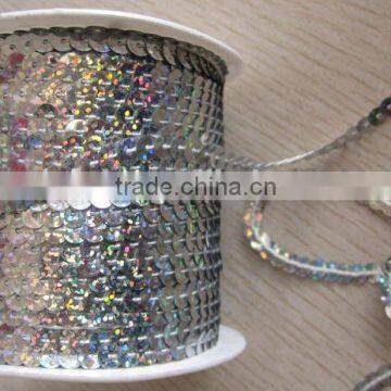 6mm chain sequins roll PET material in roll line