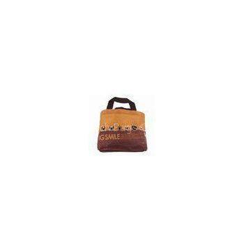 Durable lady ' s cloth polyester shopping shoulder bag with cartoon pattern
