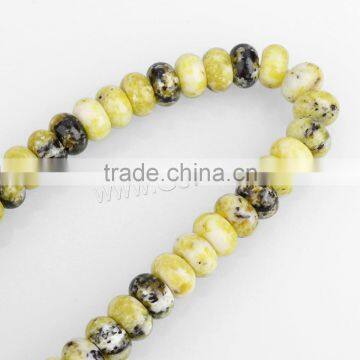 Latest design beads yellow turquoise rondelle beads