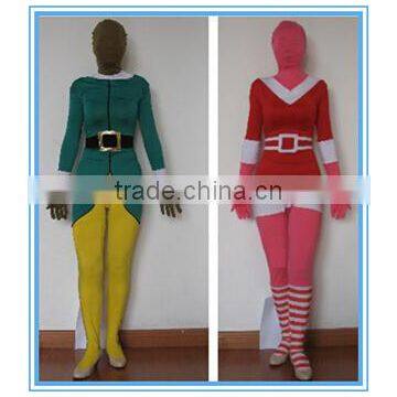 wholesale adult and kids lycra spandex elf zentai suit