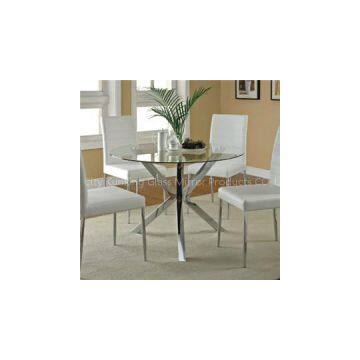 Laminated Glass Round Edge Dinner Table