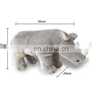 Wholesale realike plush rhinoceros soft chair pet toy for girl