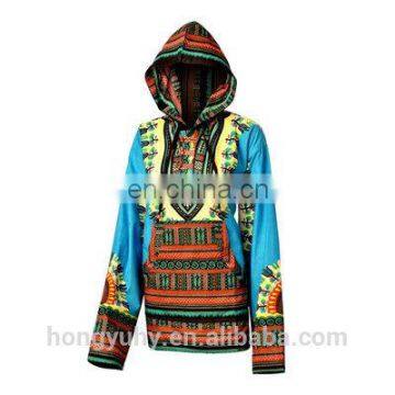 African clothing Wax Print Maxi autumn coat with a hat most fashion jacket EZ1805