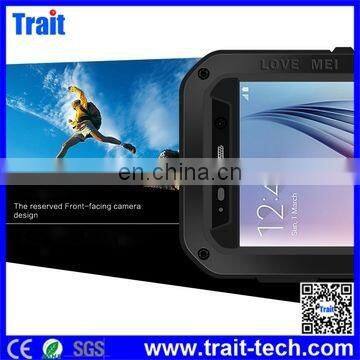 Original LOVE MEI Powerful Metal Aluminium Gorilla Glass Hybrid Case for Samsung Galaxy S6 G9200 photo-3