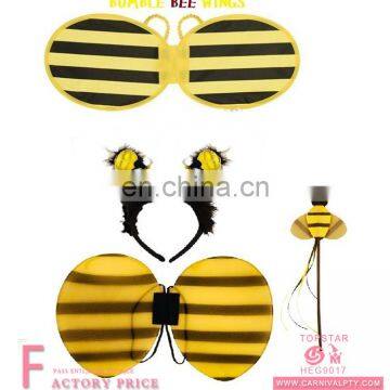 Yellow adult kids fairy wings wholesale Bee wings set