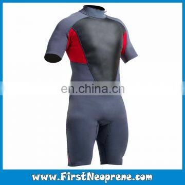 Custom Fit 2/3MM Premium Neoprene CR Men Short Sleeve Snorkeling Shorty Wetsuit