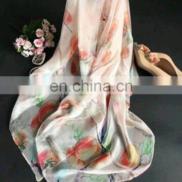 High Quality Feel Soft Pure Silk Scarf Chinese Scarf photo-2