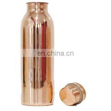 empty copper water bottle