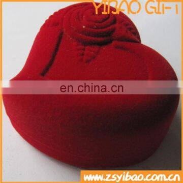 Promotional custom heart shape with red color velvet gift box for badge/ Cuff link