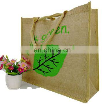 Jute Material and Gift Bag Use Double Bottler Jute Bag With Cane Handles photo-2