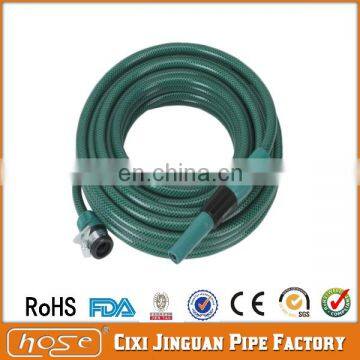 Cixi Jinguan PVC Garden Water Hose with Spray Gun,High Pressure Car Washing Water Hose Pipe,Green 25mm PVC Flexible Pipe Hose