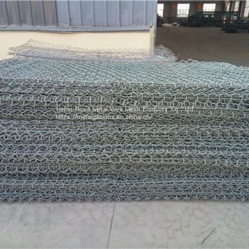 Hexagonal Galvanized Gabion basket for soil erosion protection