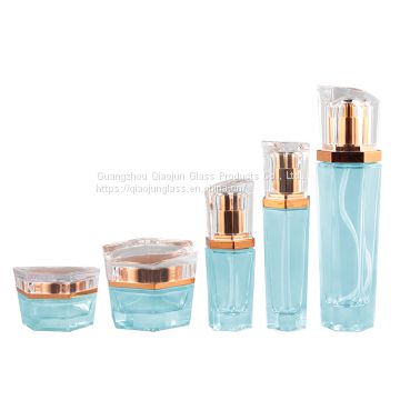 Brilliant Quality 50g 100ml Lotion Bottle Skincare Set with Rose Gold Cap