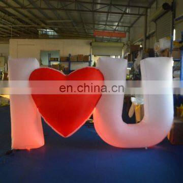 Inflatable Letter LOVE White Fabric Lighted Inflatable LED Tube Decoration for Wedding Party photo-7