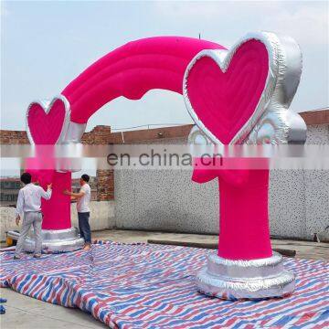 Customized Outdoor Inflatable Wedding Arch Inflatable Loving Heart Arch For Party photo-5