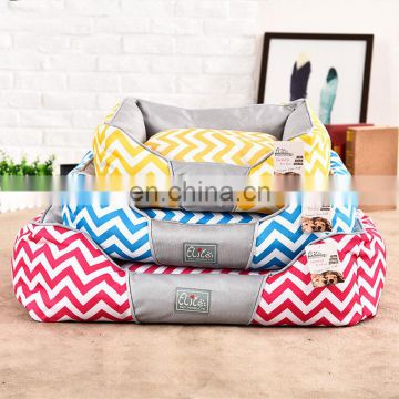 Manufacturers wholesale removable and washable non-stick hair bite-resistant pet nest wave pattern Oxford cloth dog kennel