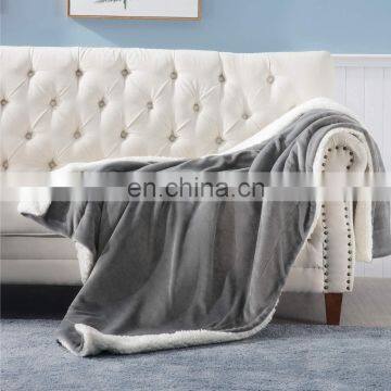 Fleece Blanket OEM Super Soft 100% Polyester Flannel Winter Travel Plush Coral Fleece Blanket photo-2