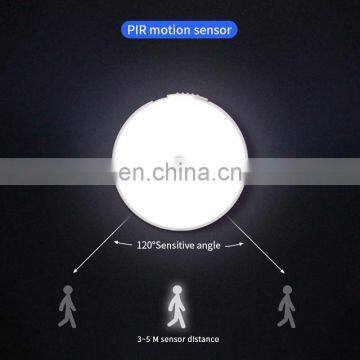 Manufacturer 20mm Round Battery Powered Wireless PIR Mini Indoor Night Light With Motion Sensor photo-6